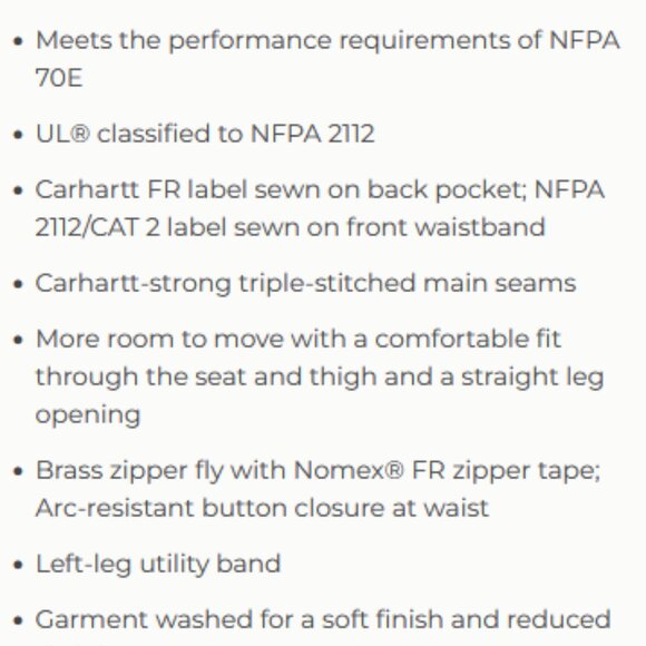 Carhartt Men Pants: FR 100791 410 Washed Duck Work Dungaree Pants - 40x30 - Picture 5 of 5